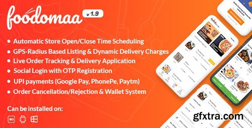CodeCanyon - Foodomaa v1.9.3 - Multi-restaurant Food Ordering, Restaurant Management and Delivery Application - 24534953 - NULLED