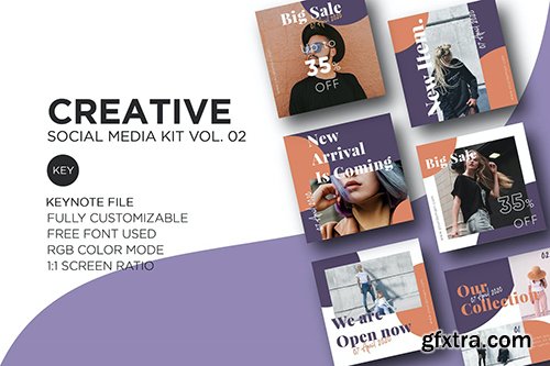 Creative Social Media Kit vol. 02 - Keynote Creative Social Media Kit vol. 02 - Keynote