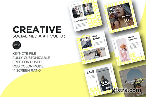 Creative Social Media Kit vol. 03 - Keynote
