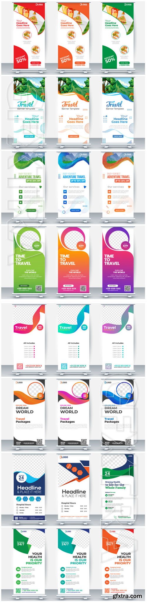 Roll up business brochure flyer banner vector design # 4