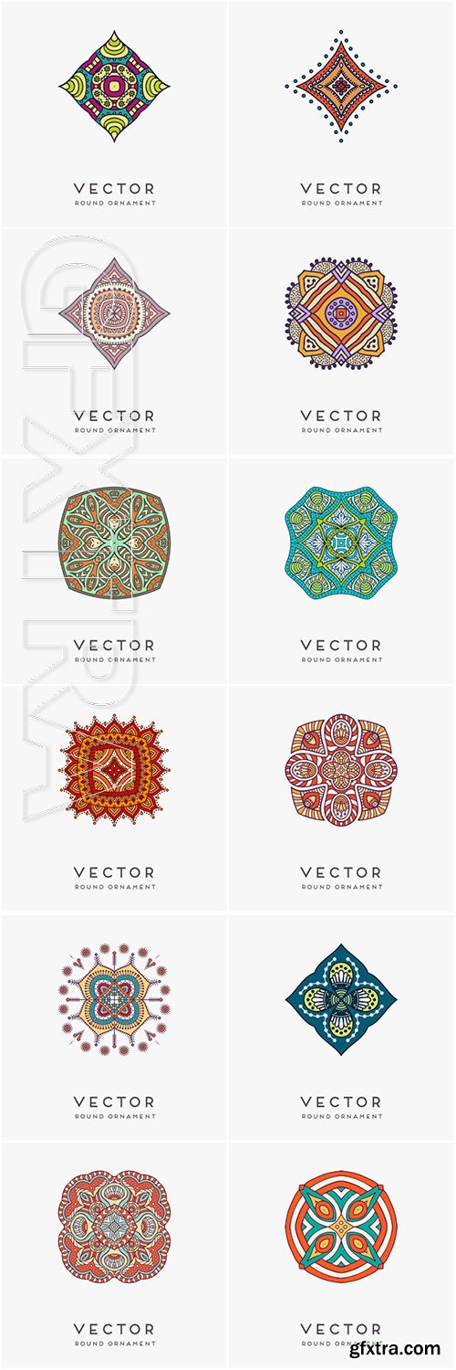 Decorative hand drawn mandala vector illustration # 11