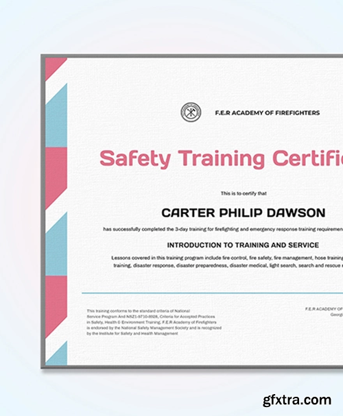 Final Fire Safety Certificate Template » GFxtra