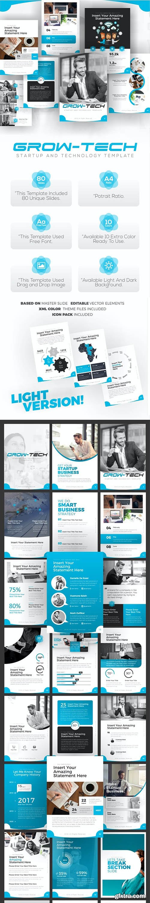 Grow-Tech Portrait Business PowerPoint Template 24161613 Grow-Tech Portrait Business PowerPoint Template 24161613