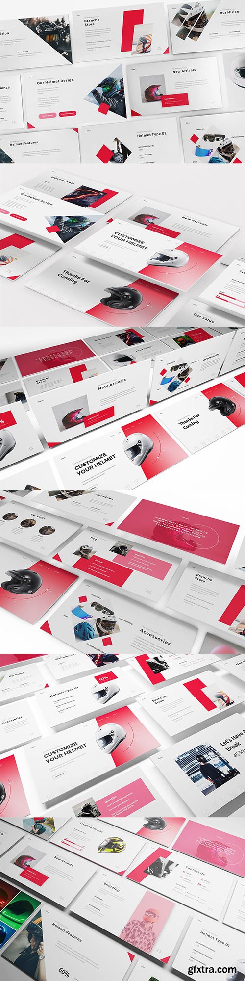 Helmet Shop Powerpoint, Keynote and Google Slides Template