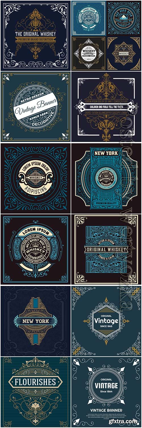 Vintage labels in vector # 3 Vintage labels in vector # 3