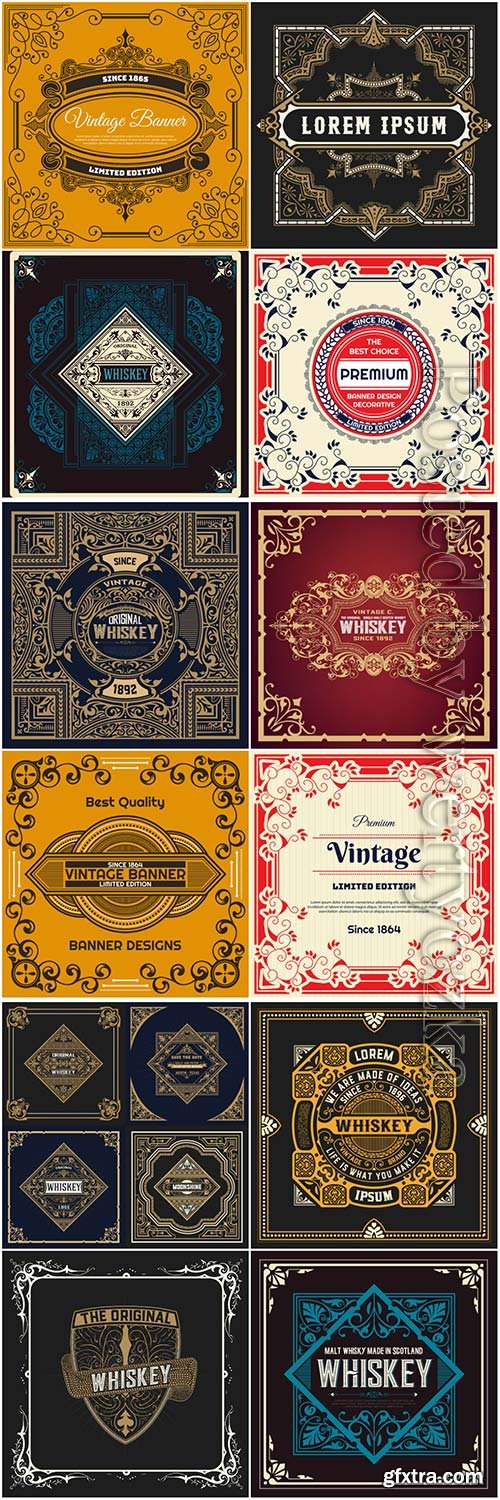 Vintage labels in vector # 5 Vintage labels in vector # 5
