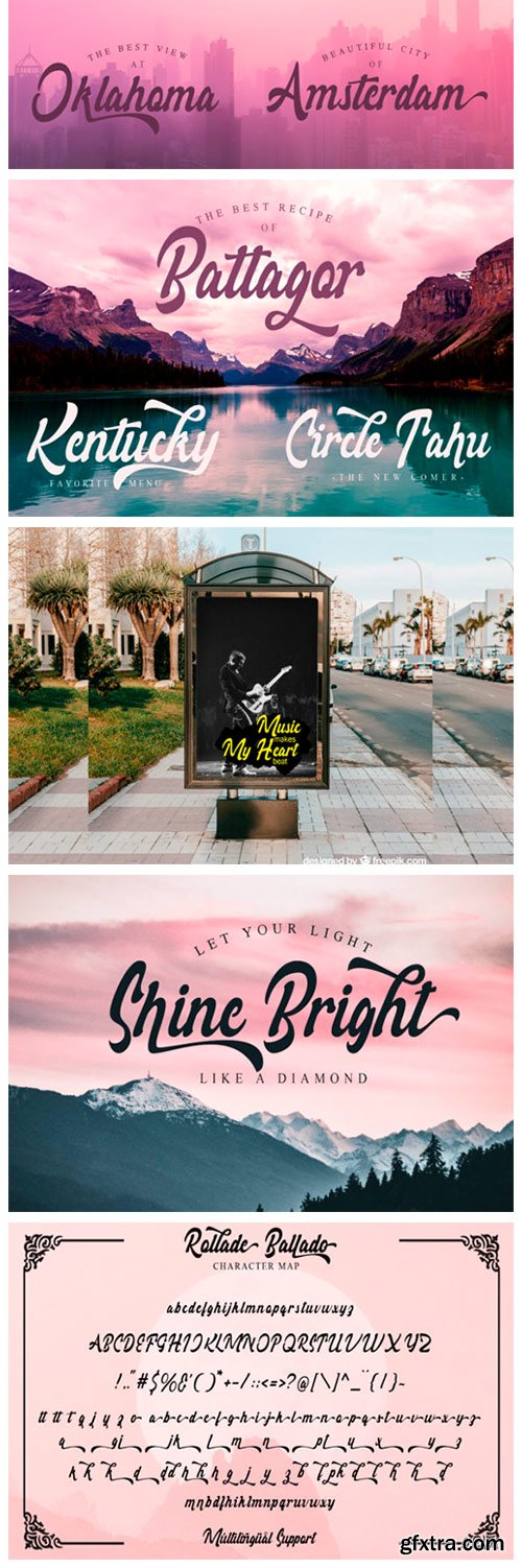 Rollade Ballado Font Rollade Ballado Font