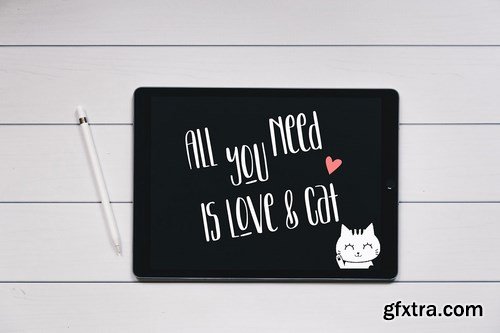 CM- Kitten Lover Cute Display Font 4971173