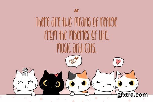 CM- Kitten Lover Cute Display Font 4971173