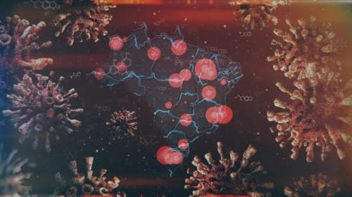 Videohive - Mapping Epidemic Outbreak in Brazil Full HD