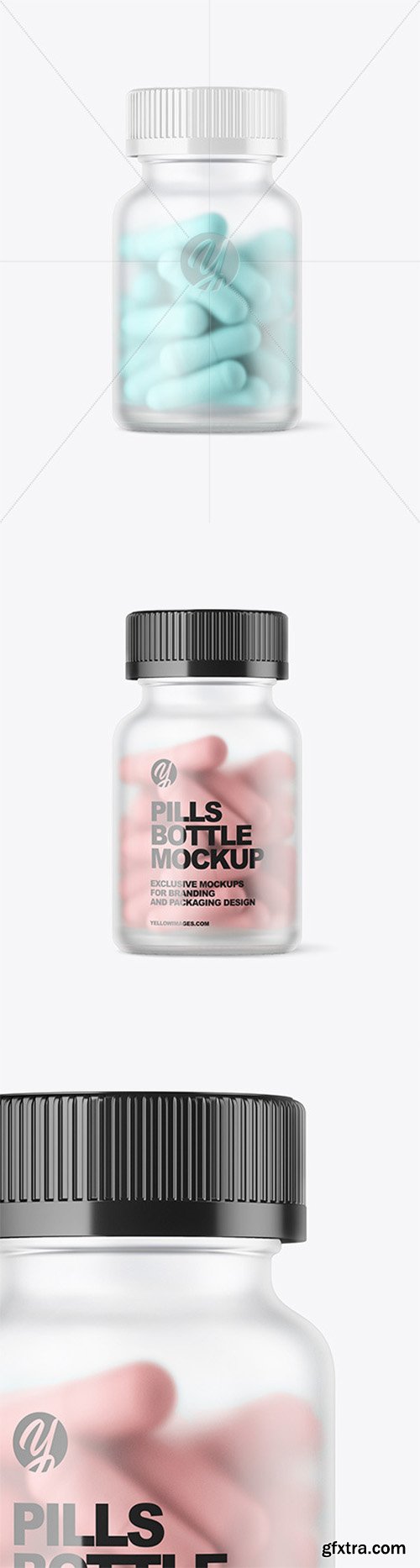 Frosted Pills Bottle Mockup 60524 Frosted Pills Bottle Mockup 60524