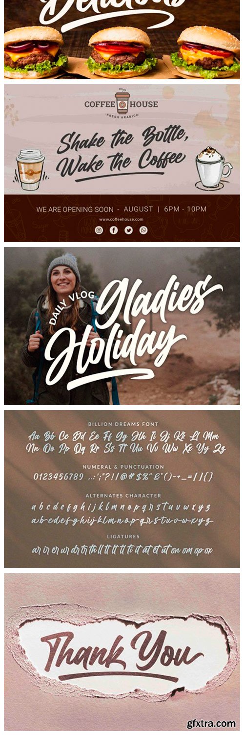 Billion Dreams Font Billion Dreams Font