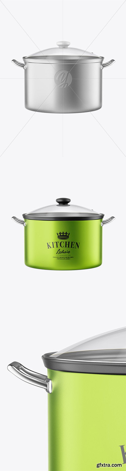 Metallic Cooking Pot Mockup 56748