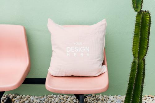 Pink cushion mockup feminine style - 844043