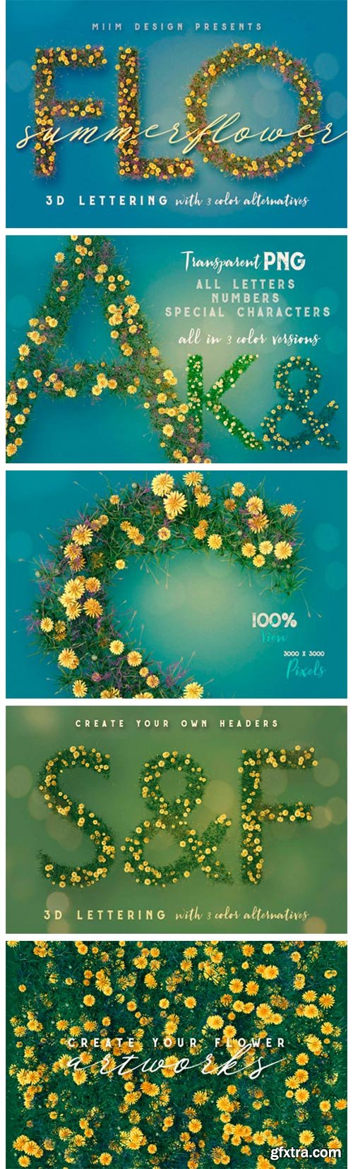 Summer Flower - 3D Lettering 4191424 Summer Flower - 3D Lettering 4191424