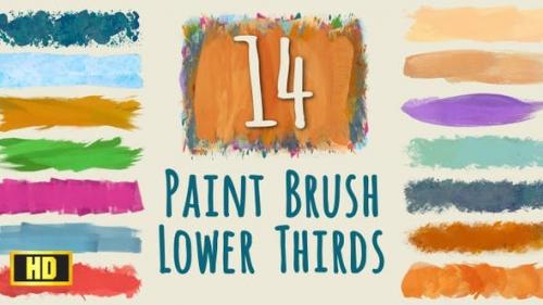 Videohive - Paint Brush Strokes Lower Thirds - HD pack