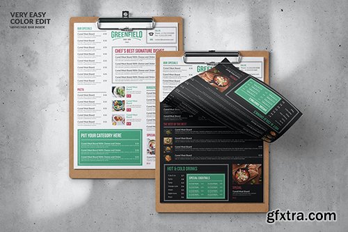 Elegant Food Menu Design A4 & US Letter