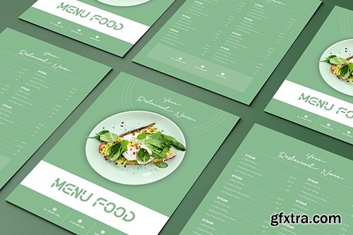 Menu Food Green Two Sided Menu List Template Menu Food Green Two Sided Menu List Template
