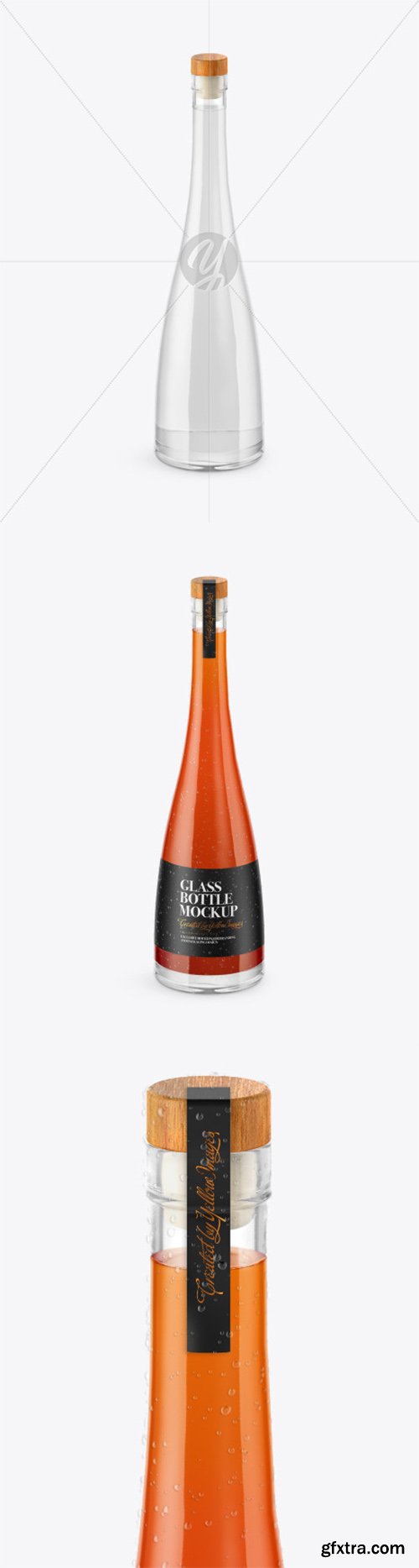 Clear Glass Bottle Mockup 60858 Clear Glass Bottle Mockup 60858