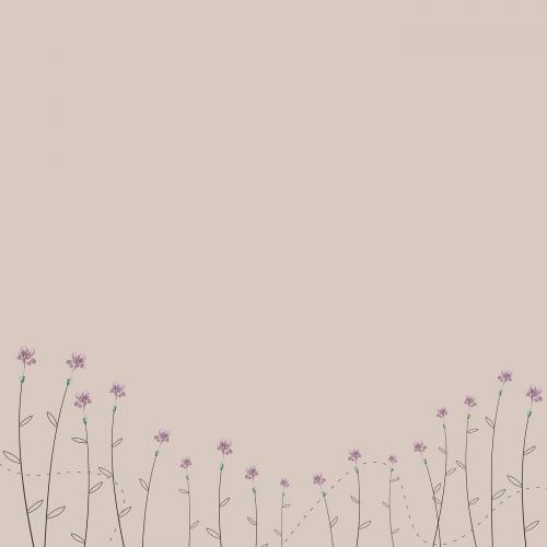 Flowers blooming on a beige background vector - 1227221