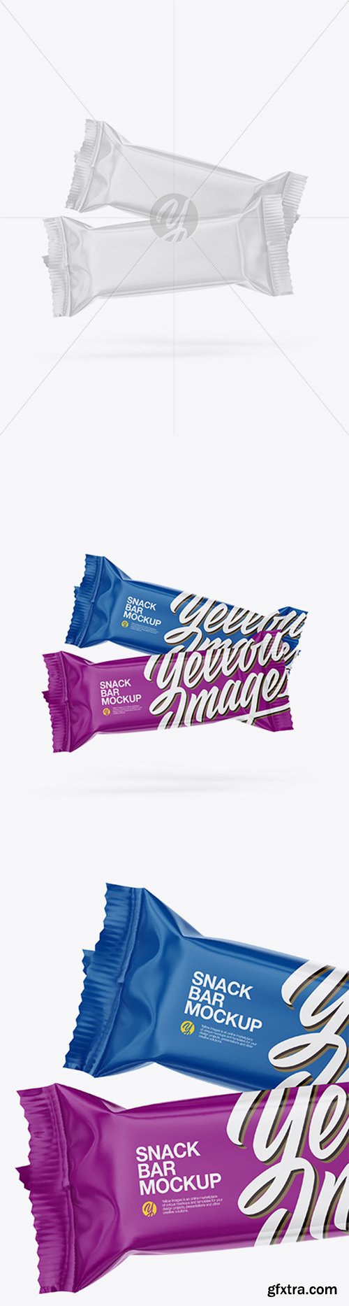 Two Glossy Snack Bars Mockup 60904 Two Glossy Snack Bars Mockup 60904