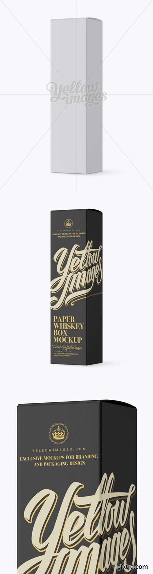 Download Paper Whisky Box Mockup Halfside View 16150 Gfxtra Yellowimages Mockups