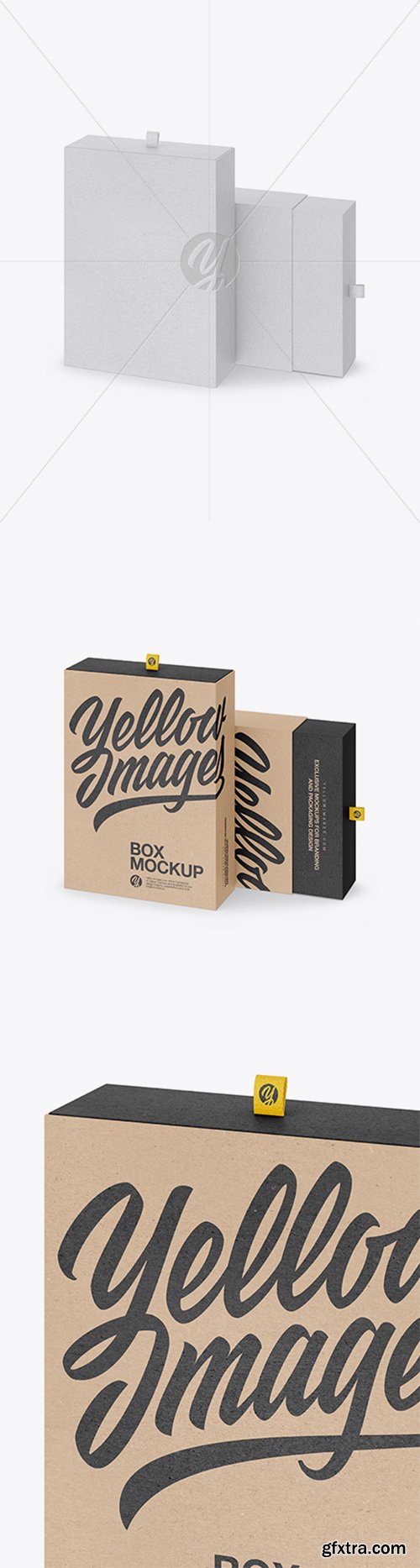 Two Kraft Boxes W/ Label Mockup - Half Side View (High-Angle Shot) 26184