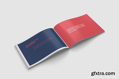 A4 Landscape Magazine Mockup