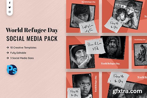 World Refugee Day Social Media Template