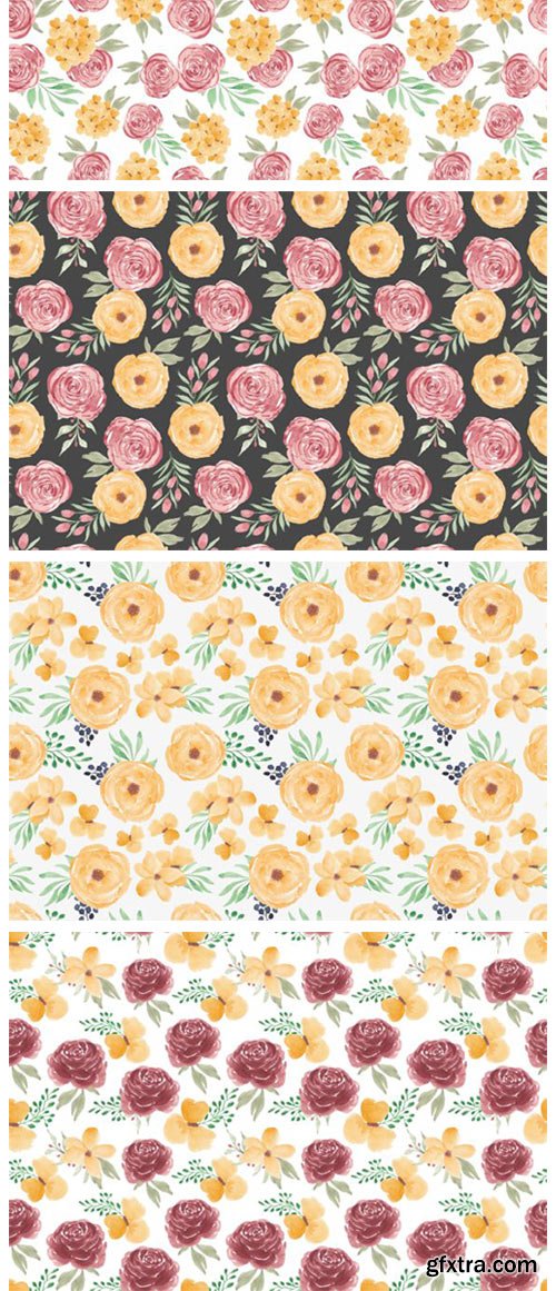 6 Watercolor Flower Seamless Pattern 4178333 6 Watercolor Flower Seamless Pattern 4178333