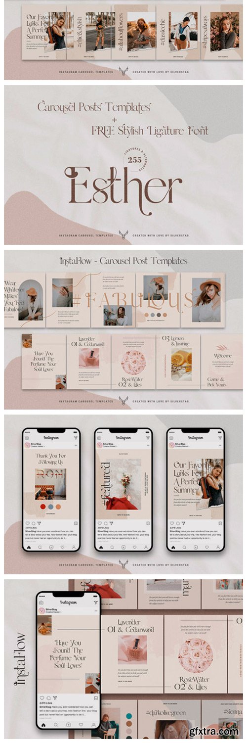 #InstaFlow - Instagram Carousel Post Template 4136348 #InstaFlow - Instagram Carousel Post Template 4136348
