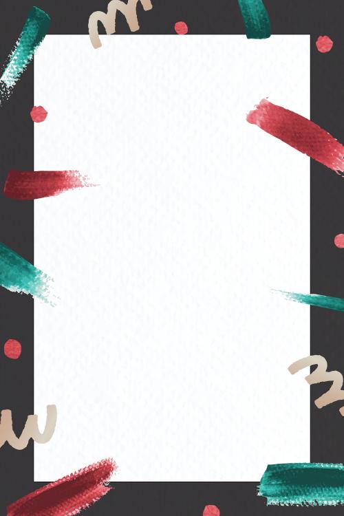 Red and green brush stroke Christmas background vector - 1227622
