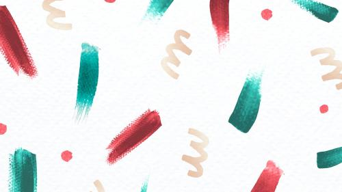 Red and green brush stroke Christmas background vector - 1227641