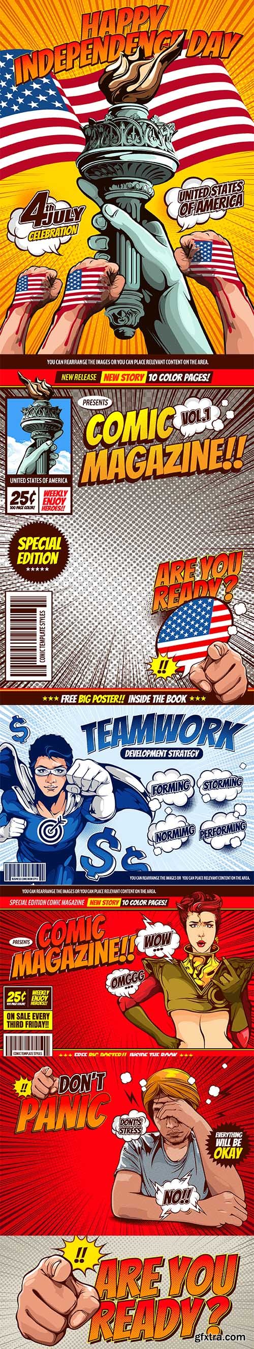 Comic book cover template