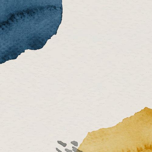 Blue and yellow watercolor patterned background template vector - 1227751