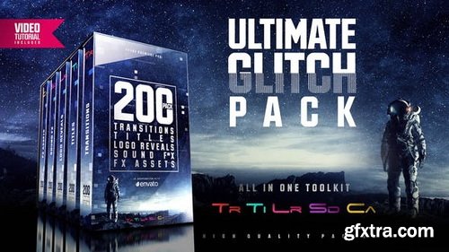 Videohive - Ultimate Glitch Pack: Transitions, Titles, Logo Reveals, Sound FX - 21635963