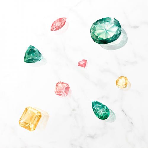 Colorful crystal gem design vector - 1228076