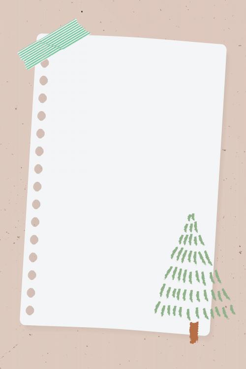 Christmas patterned notepaper background vector - 1228215
