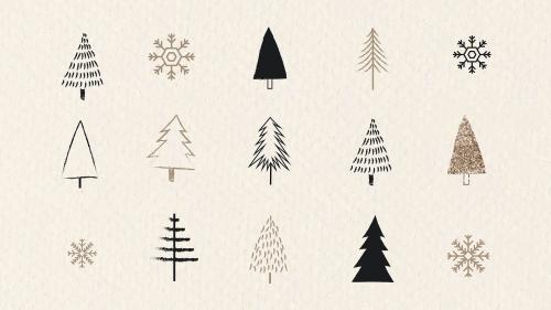 Christmas pine tree background vector - 1228254