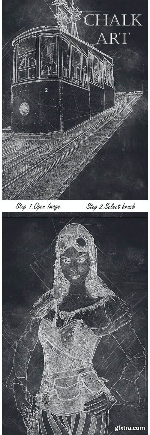 GraphicRiver - Chalk Art Photoshop Action 26541898