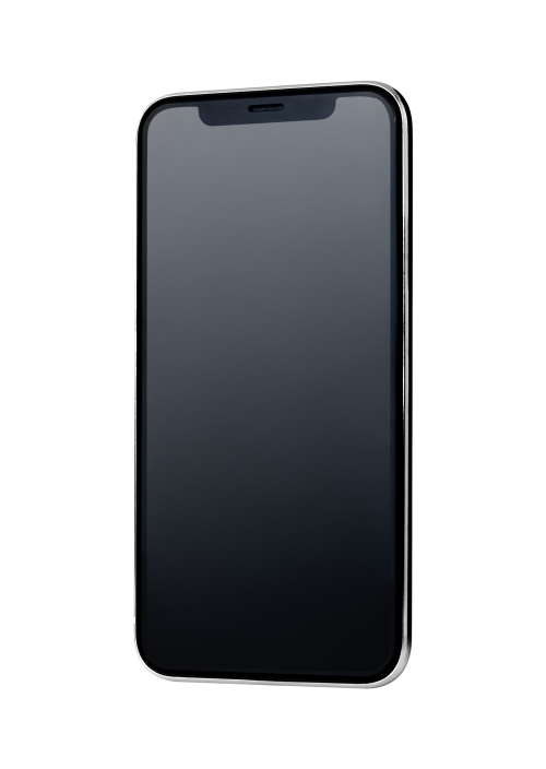 Black cellphone screen mockup transparent png - 2023036
