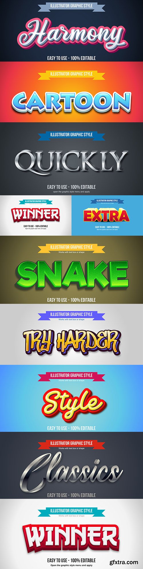 Editable font effect text collection illustration design 110