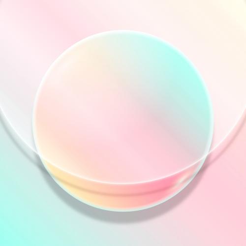 Colorful round frame design vector - 1217697