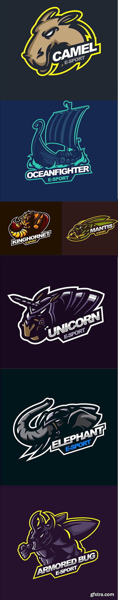 E-sport Gaming Mascot Logo Template