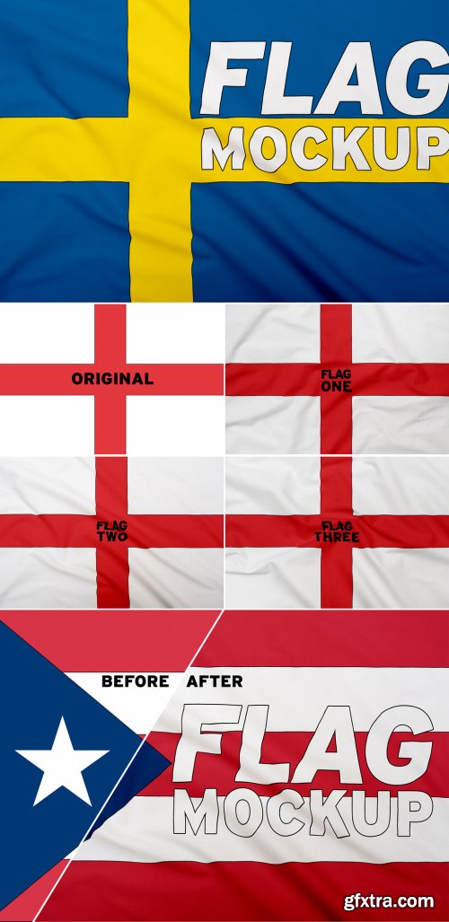 Realistic Flag Mockup 344963225