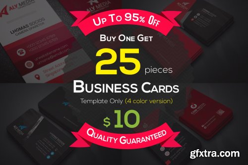 CreativeMarket - 25 Business Cards Bundle 4606365