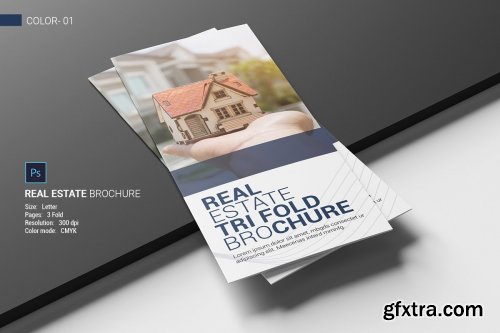 CreativeMarket - Real Estate Trifold Brochure 4686410