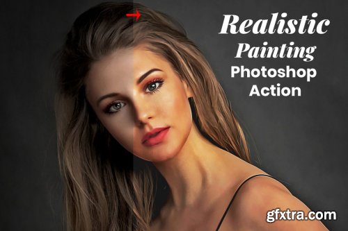 CreativeMarket - Realistic Painting Photoshop Action 4886383