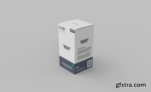 Plastic bottle with box mockup 4