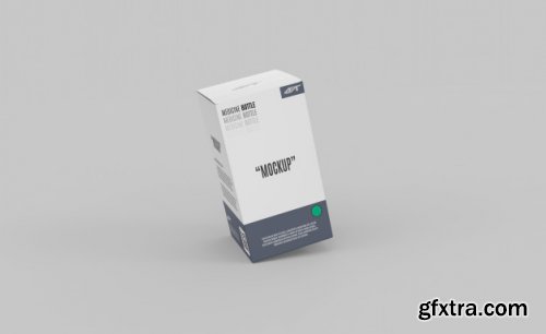 Plastic bottle with box mockup 4
